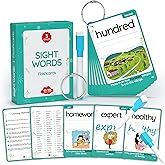 WJPC 55pcs Cards, 106Pictures High Frequency Sight Words Flash Cards 2nd, 3rd Grade (Third-Grade) for 7,8,9,10,11 Years Age Kids Homeschool Learn to Read, Write,Association, Sentence Making