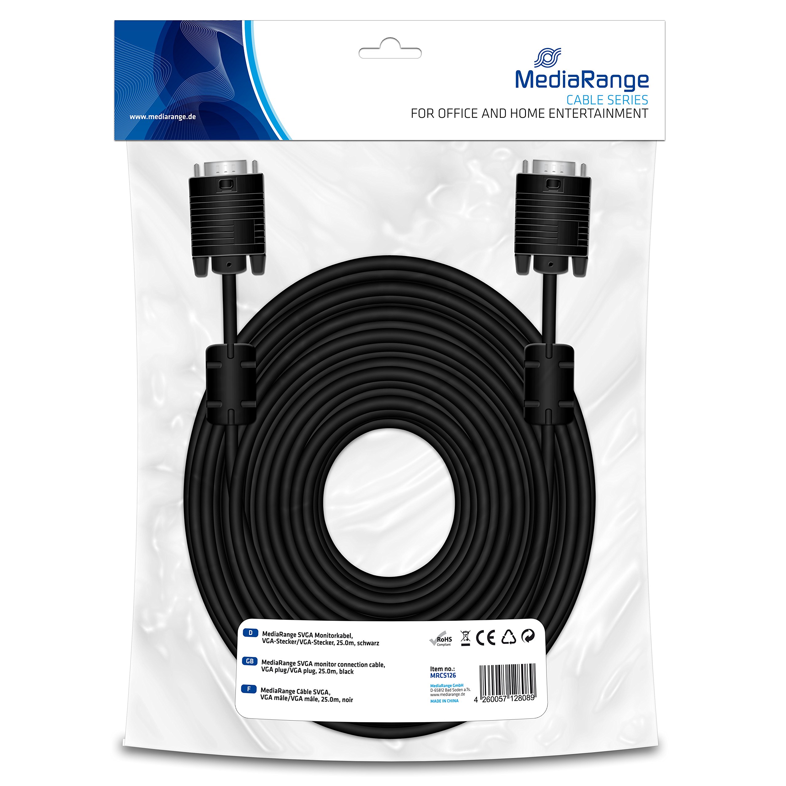 MediaRange MRCS126 VGA Cable 15-Pin 25 m