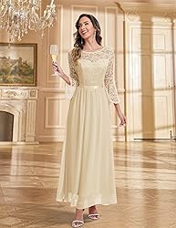 Wedtrend Women's Bridesmaid Dresses, 3/4 Flared
