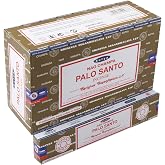 Satya Nag Champa - Palo Santo Incense Sticks | 12 Packs X 15 Grams | Box Of 180 Grams | Export Quality
