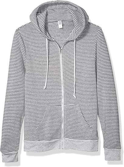 striped zip hoodie