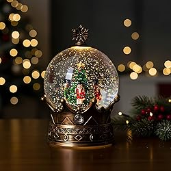 Christmas Snow Globe Lantern Water Glittering