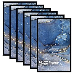 Fxojyvo 14x22 Picture Frame Set of 6, Black Frame