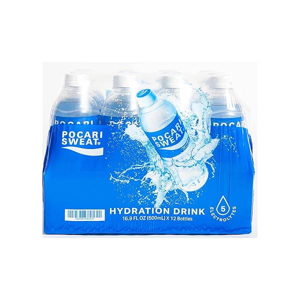 POCARI SWEAT PET BOTTLES – THE WATER AND ELECTROLYTES THAT YOUR BODY NEEDS, JAPANS FAVORITE HYDRATION DRINK, NOW IN THE USA, CLEAR, 500 ML, 12 PACK