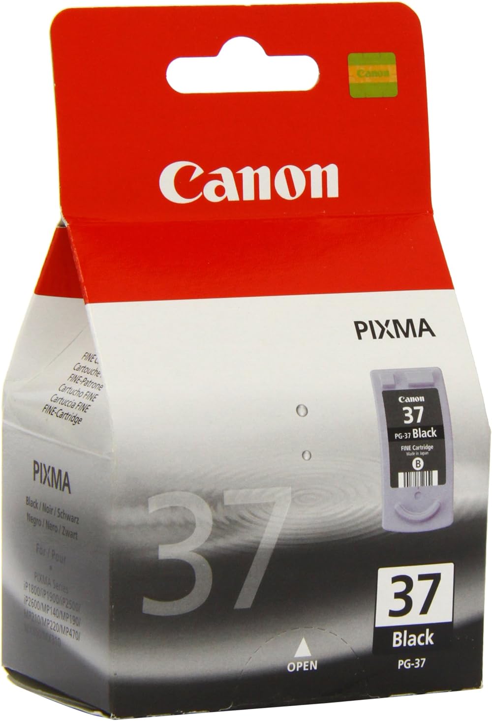Canon PG37 Black Ink Cartridge - Genuine, New In Box