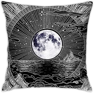 Mixcder Moon and Star Pillow Covers Sofa Home Decor Cushion Cases Pillowcases 18x18 Inch 45cm Comfortable and Fashionable