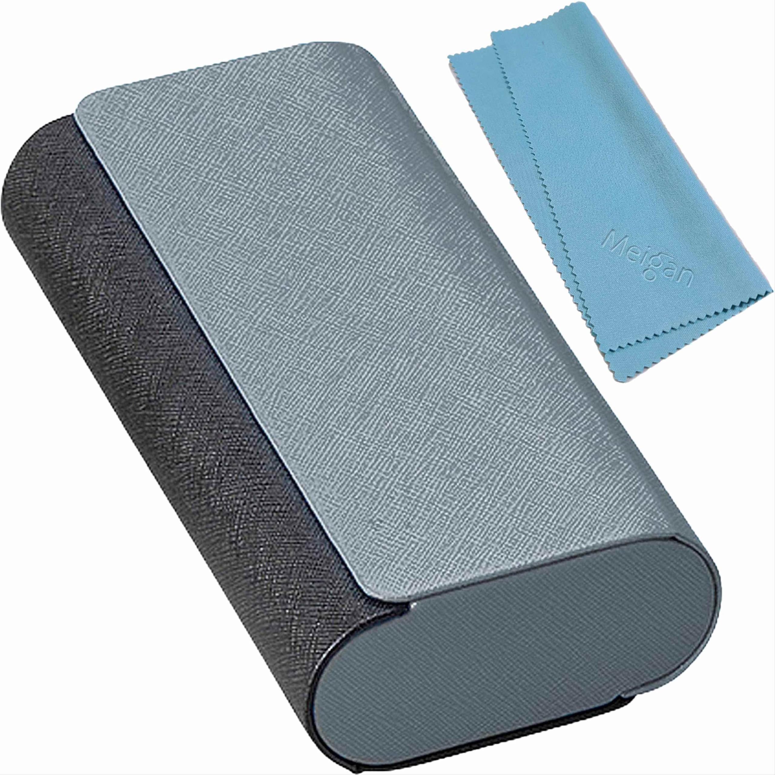 Photo 1 of ????(Meigan) Double Glasses Case Aluminum Hard Shell Black For Men, Women | For Reading glasses and sunglasses etc.