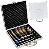 TENFLY Solfeggio Tuning Fork Set - 10 Tuning Forks Perfect for DNA Healing, Chakra, Sound Therapy, Multicolour, with Exquisite Aluminum Gift Box (174 Hz, 285 Hz, 396 Hz, 417 Hz, 432Hz, 528 Hz etc)