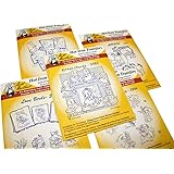 Aunt Martha's Iron On Transfer Patterns for Stitching, Embroidery or Fabric Painting, Cute Vintage Animal Patterns for Tea To