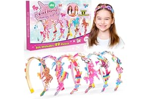 Toys for 5-12 Year Old Girls,Unicorn Headband Making Kit for Girls - Make Your Own Fashion Headbands Unicorn Toys for Girls B