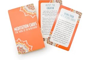 SOBER CARDS Sober Meditation Cards (Yellow) - Stress Relief Mindfulness Cards for Meditation Relaxation - Encouragement Cards - Compact Size Sobriety Gifts for Men & Women - 50 Slogans Per Deck