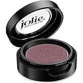 Jolie Cosmetics Powder Pressed Eyeshadows Metallic, Pearl Shimmer - Cruelty Free, Vegan, Single Pan Eyeshadow 1.48g Pinks & Reds (Plum Velvet)