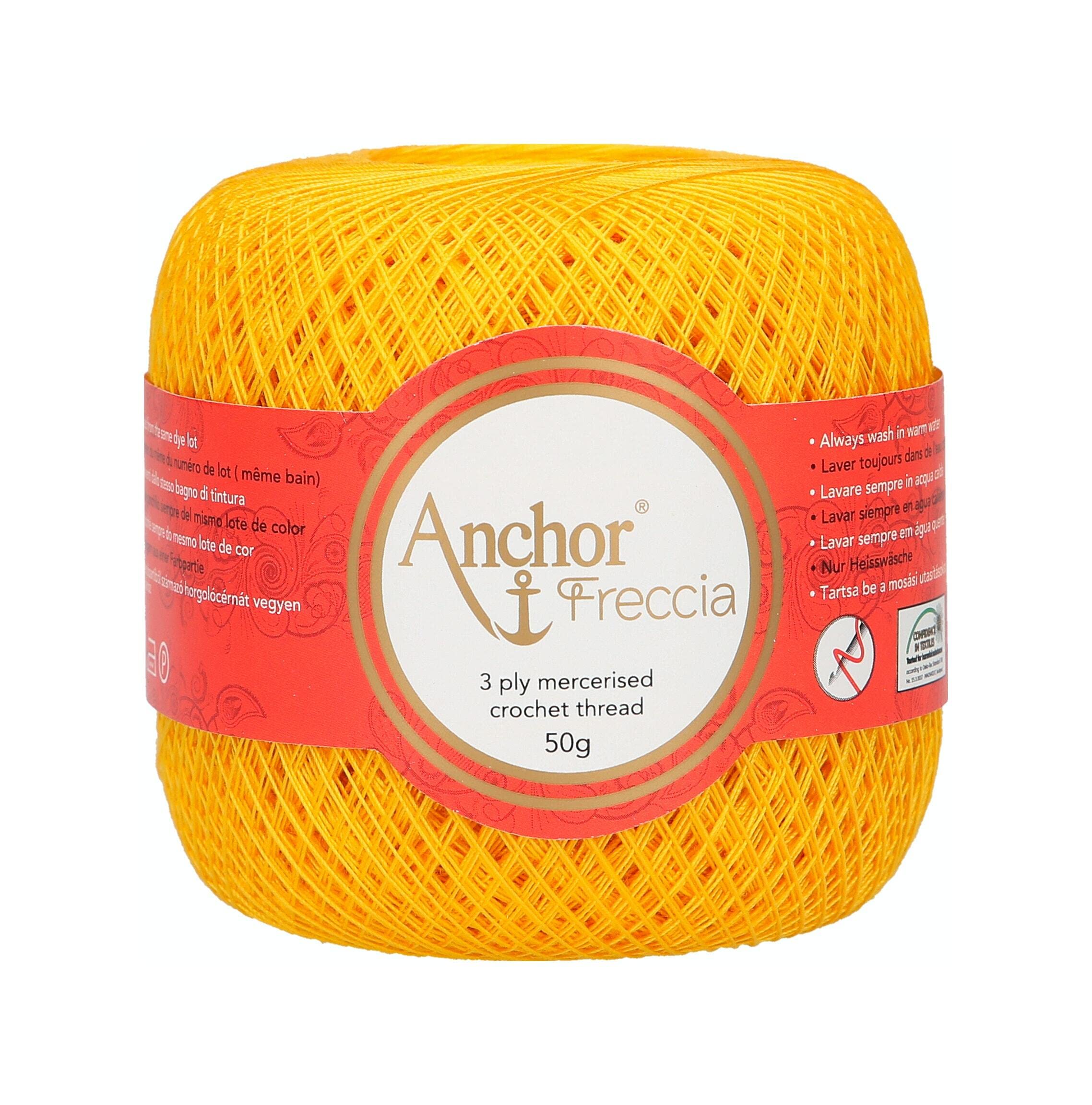 Anchor Hand knitting yarn, 100% cotton, one size.