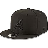 New Era MLB 9FIFTY Black Black Primary Logo Team Adjustable Snapback Hat Cap One Size Fits All