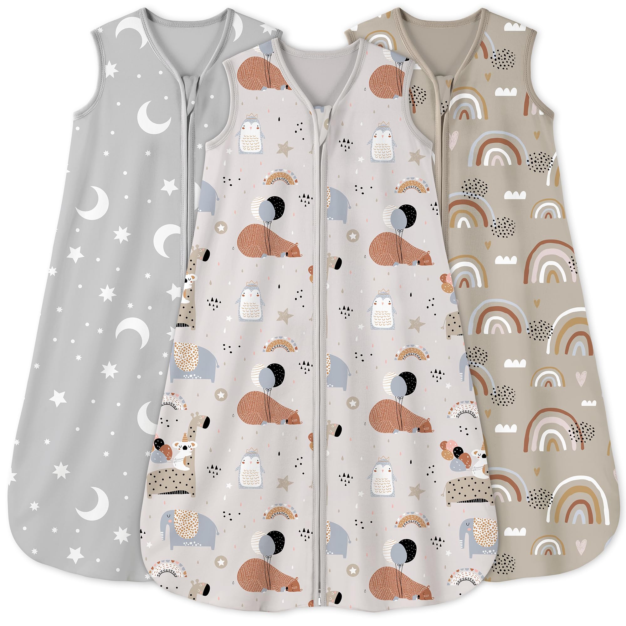 Yoofoss Baby Sleep Sack 6-12 Months 0.5 Tog Wearable Blanket for Baby, 3 Pack 100% Organic Cotton Infant Toddler Sleeping Sack 2-Way Zipper Lightweight Sleep Sack Image Yoofoss Baby Sleep Sack 6-12 Months 0.5 Tog Wearable Blanket for Baby, 3 Pack 100% Organic Cotton Infant Toddler Sleeping Sack 2-Way Zipper Lightweight Sleep Sack Image