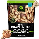 NUT CRAVINGS - Raw Brazil Nuts (8oz - 1 Pack) Unsalted, No Shell, Whole | Bulk Nuts Packed Fresh in Resealable Bag - Kosher Healthy Snack, Food Assortments, Raw Nuts, Crunchy Snack, Natural Snack