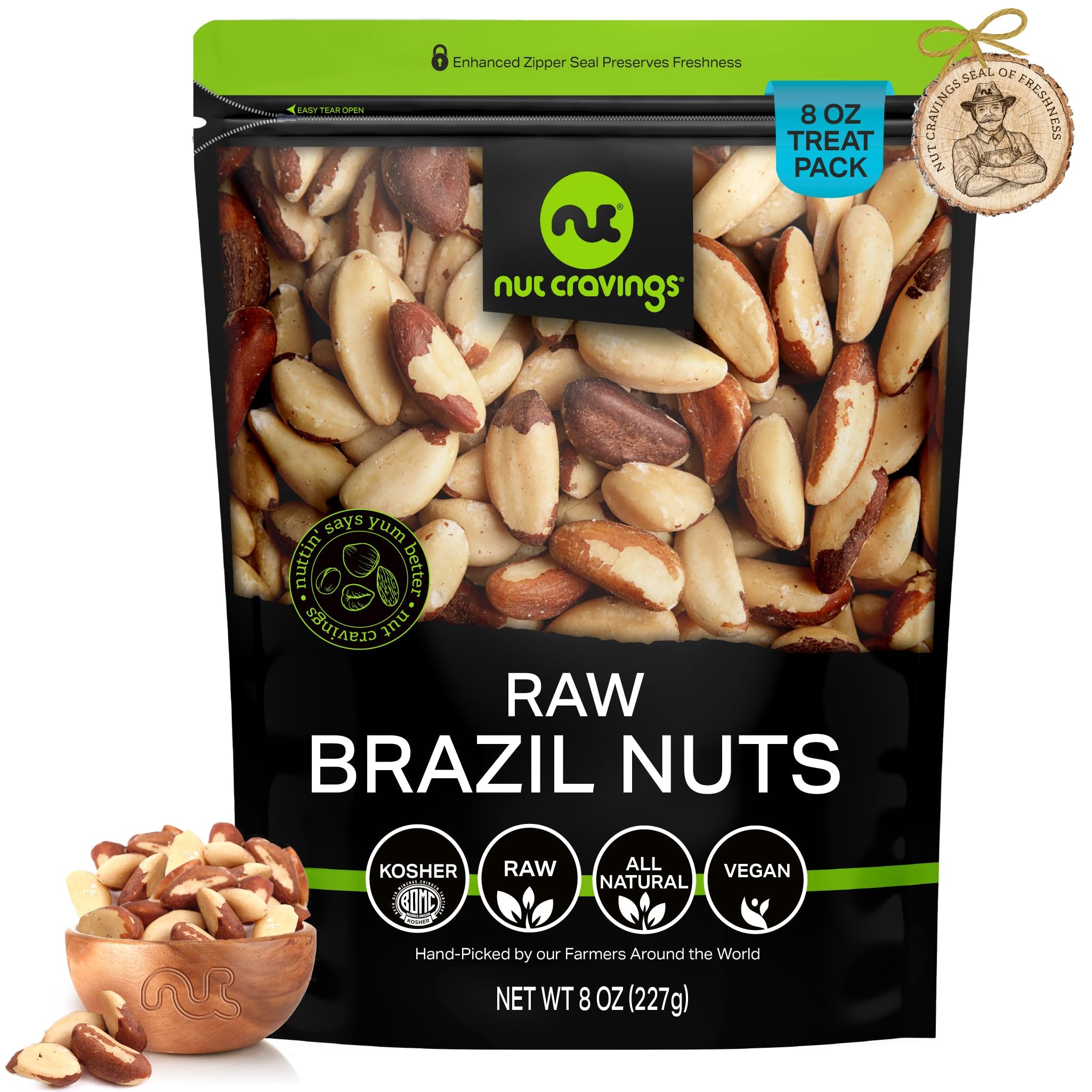 NUT CRAVINGS - Raw Brazil Nuts, Unsalted, No