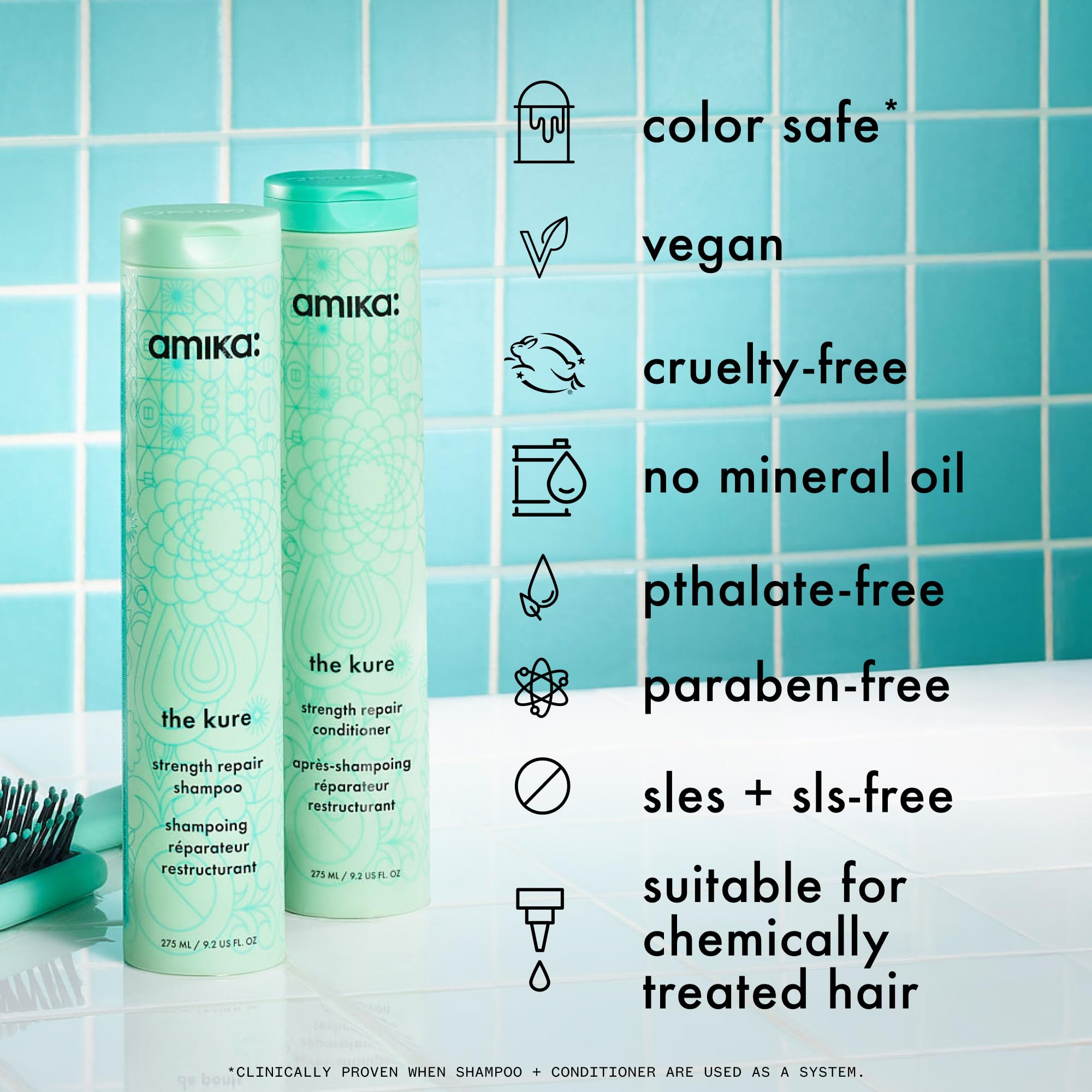 amika the kure strength repair shampoo