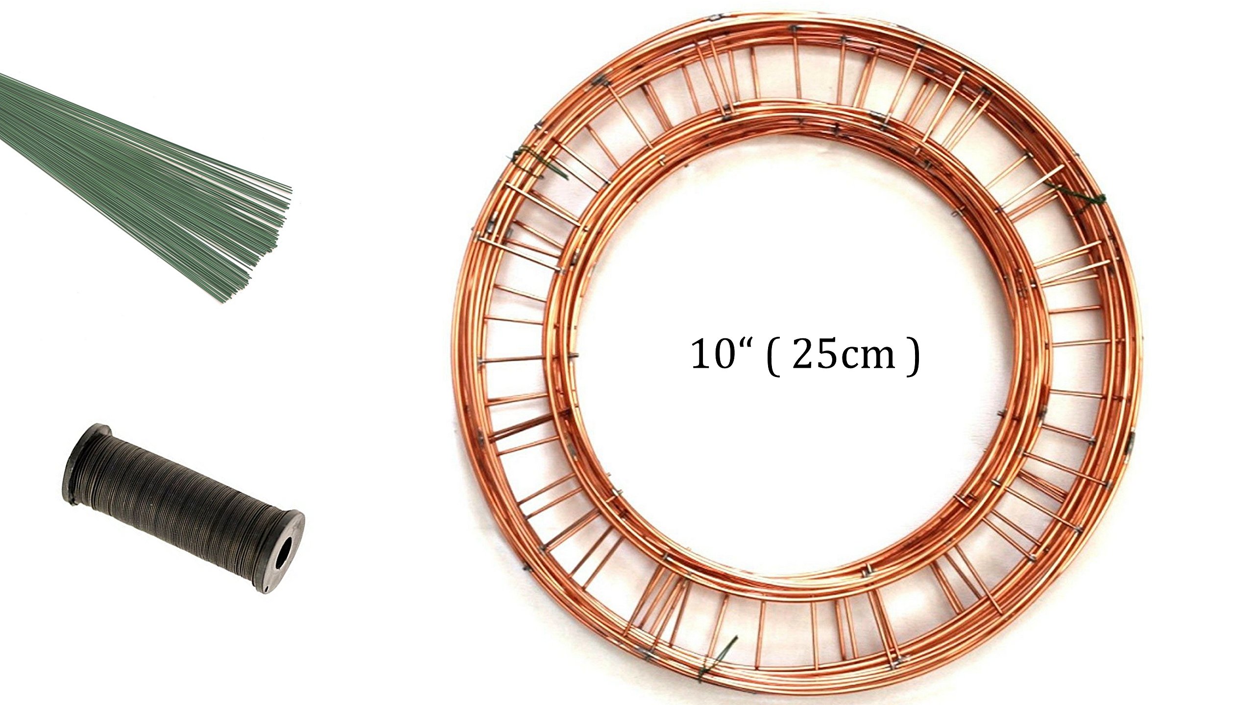 Wreath Ring Kit -10 x rings, 1x binding wire & 250g 7" stubwire 240 wires approx