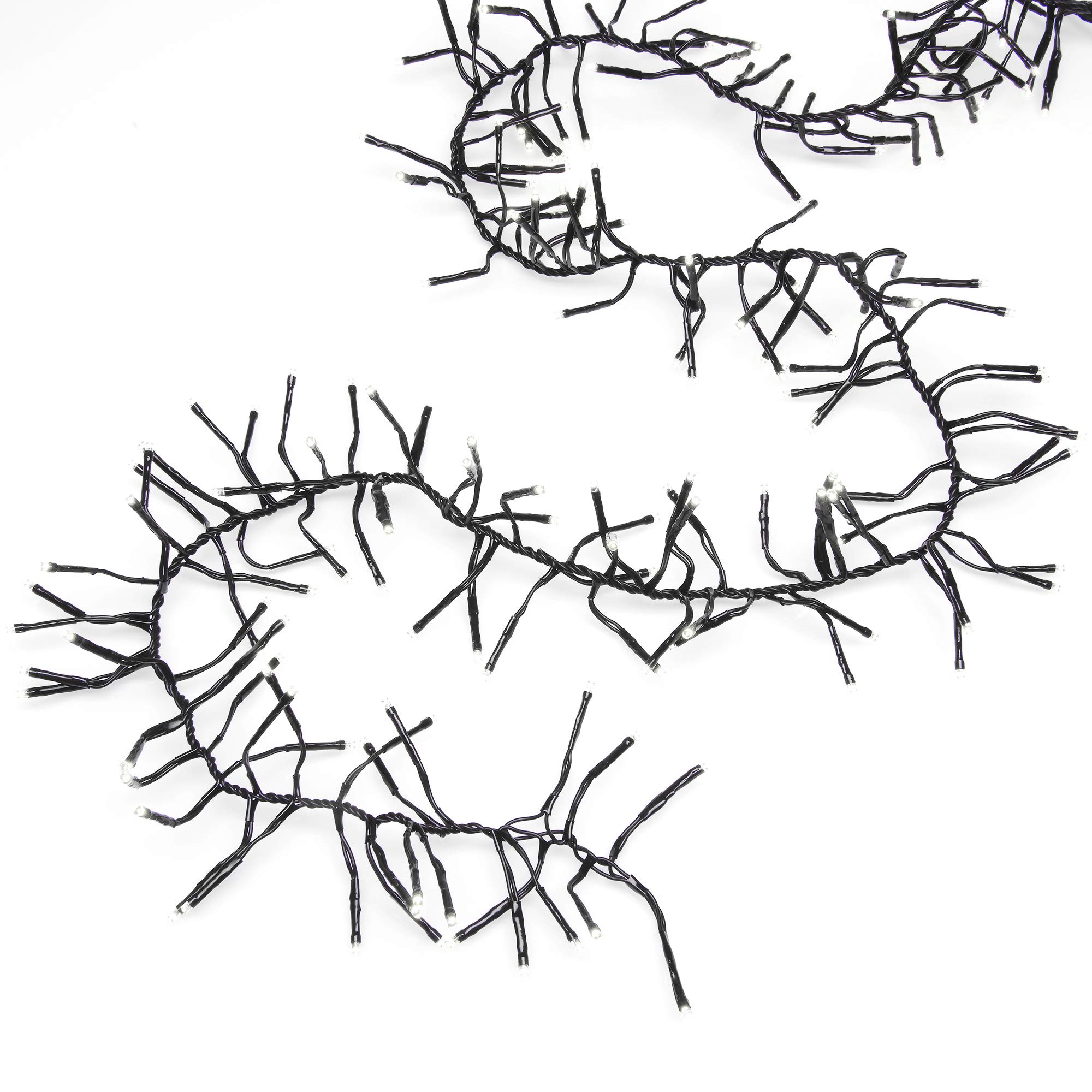 Konstsmide LED Cluster Christmas Outdoor Lights / Fairy Lights / 8 Functions, with Memory Control Unit / 576 Cool White Diodes / Black Cable String Lights