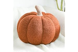 Lewrwet Pumpkin Pillows - Pumpkin Throw Pillow - Simulated Pumpkin Pillow - Halloween Pumpkin Decorative Pillow for Home Decor Party Favors (Brown, 7.87IN)