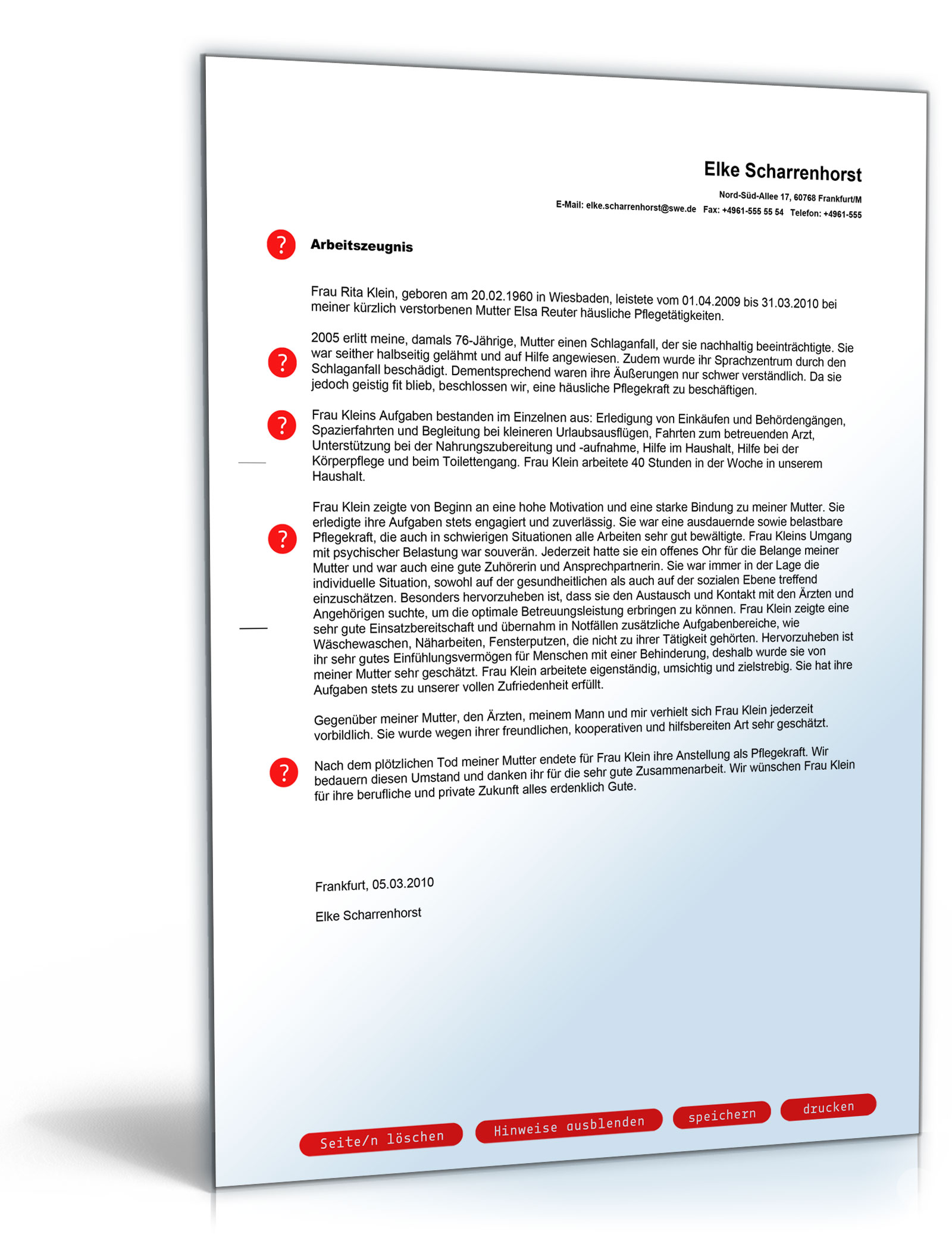 Arbeitszeugnis Pflegehelfer Note Zwei Pdf Download Amazon De