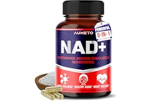 AUMETO NAD+ 350mg with Trans-Resveratrol, Quercetin & Rhodiola – Cellular Energy, Healthy Aging & Heart Wellness – 90 Capsules – Non-GMO