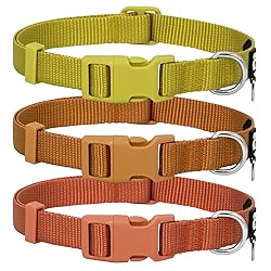 azuza 3 Pack Fall Dog Collars Comfortable and