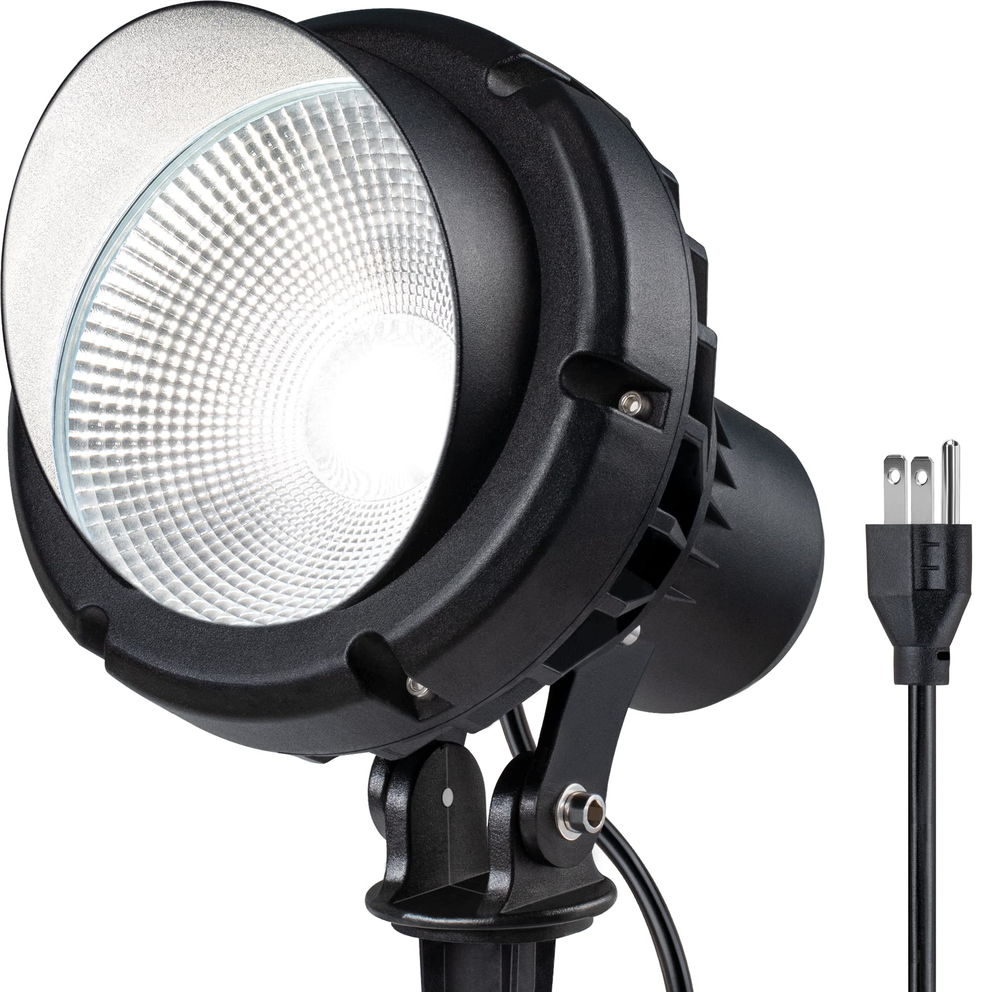 Photo 1 of **********MISSING PARTS*******
SUNVIE LED 40W Spot Lights Outdoor 5000K Daylight White Plug in Flag Pole Light 120V Ultra Bright Landscape Spotlights for Yard House Tree Lawn Signage Outdoor Spotlight with Stake & 5.5FT Cord