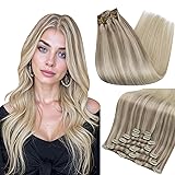 Full Shine Balayage Blonde Clip in Hair Extensions