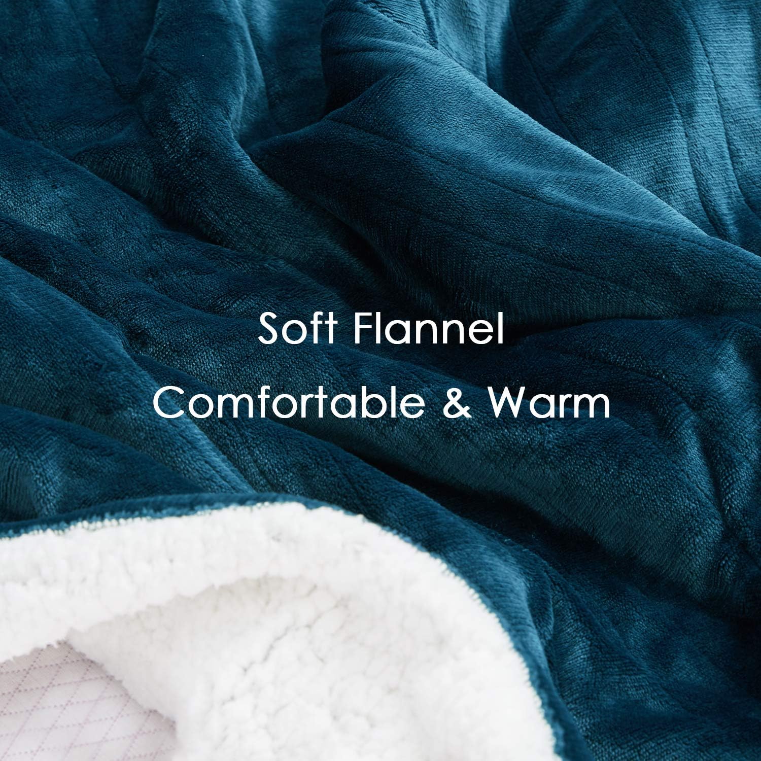 Electric Heated Blanket Twin Size 62"x 84" Flannel & Sherpa Reversible Blanket for Full Body with 10 Hours Auto Off & 4 Heat Settings, Fast Heating and Machine Washable, Home Office Use: Home & Kitchen