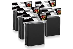 KITOYZ 500 Pcs Black Card Sleeves Toploaders for Trading Card, Matte Card Sleeves Deck Card Protectors Compatible with Baseball Cards, Sports Cards, Game Card