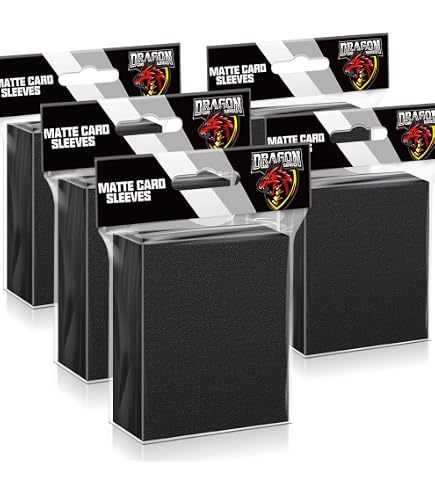 Mexgcom 500 Pochettes Pour Cartes – 66 X 91 Mm – Compatibles MTG, Cartes à Collectionner, Sport, Baseball, Football – Sans PVC, Antistatique, 5 Couleurs