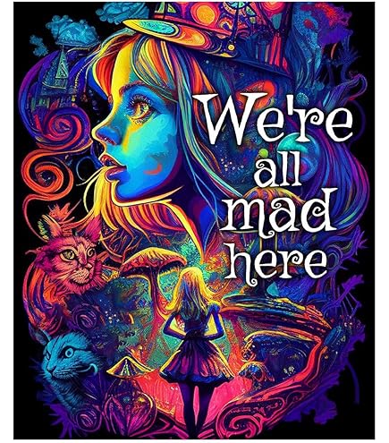 Alice in Wonderland アートパネル Amazon.com: LEGLO Psychedelic Tapestry for Bedroom Wall