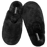 Snug Leaves Women's Fuzzy Scuff Slippers Soft Comfy Memory Foam Non-slip Indoor House Shoes