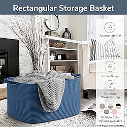 Goodpick Large Blanket Basket, Storage Baskets for