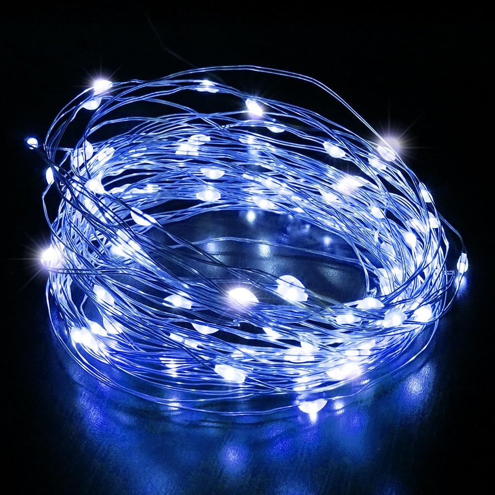 Desiretech 50 LED Battery-Powered Christmas Fairy Lights 5M Copper Wire
