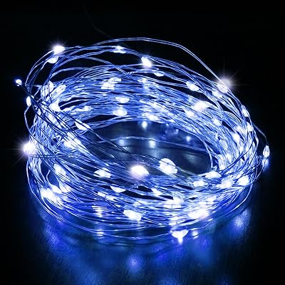 Desiretech 50 LED Battery-Powered Christmas Fairy Lights 5M Copper Wire
