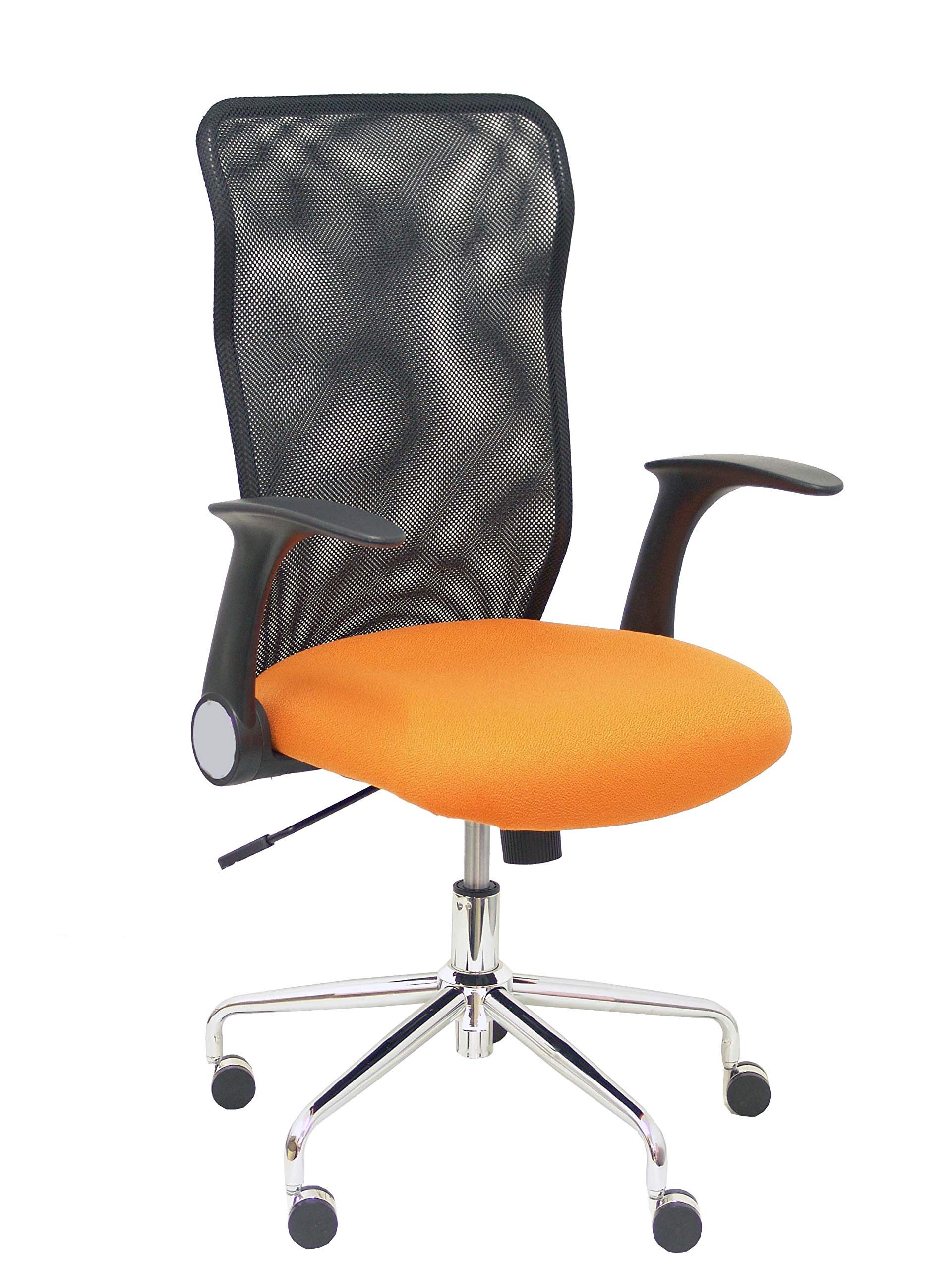 Piqueras and Crespo (PIQU7) Minaya Chair Backrest Mesh Black Seat Bali Orange Office, One Size