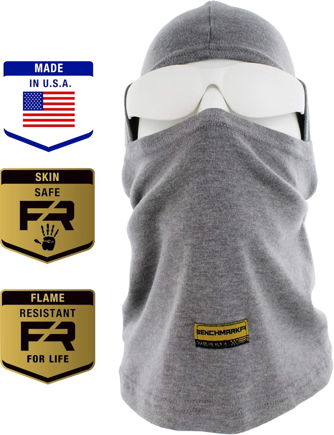 BENCHMARK FR Flame Resistant Lightweight Balaclava, One Size, Gray, Made in USA at  Men’s Clothing store