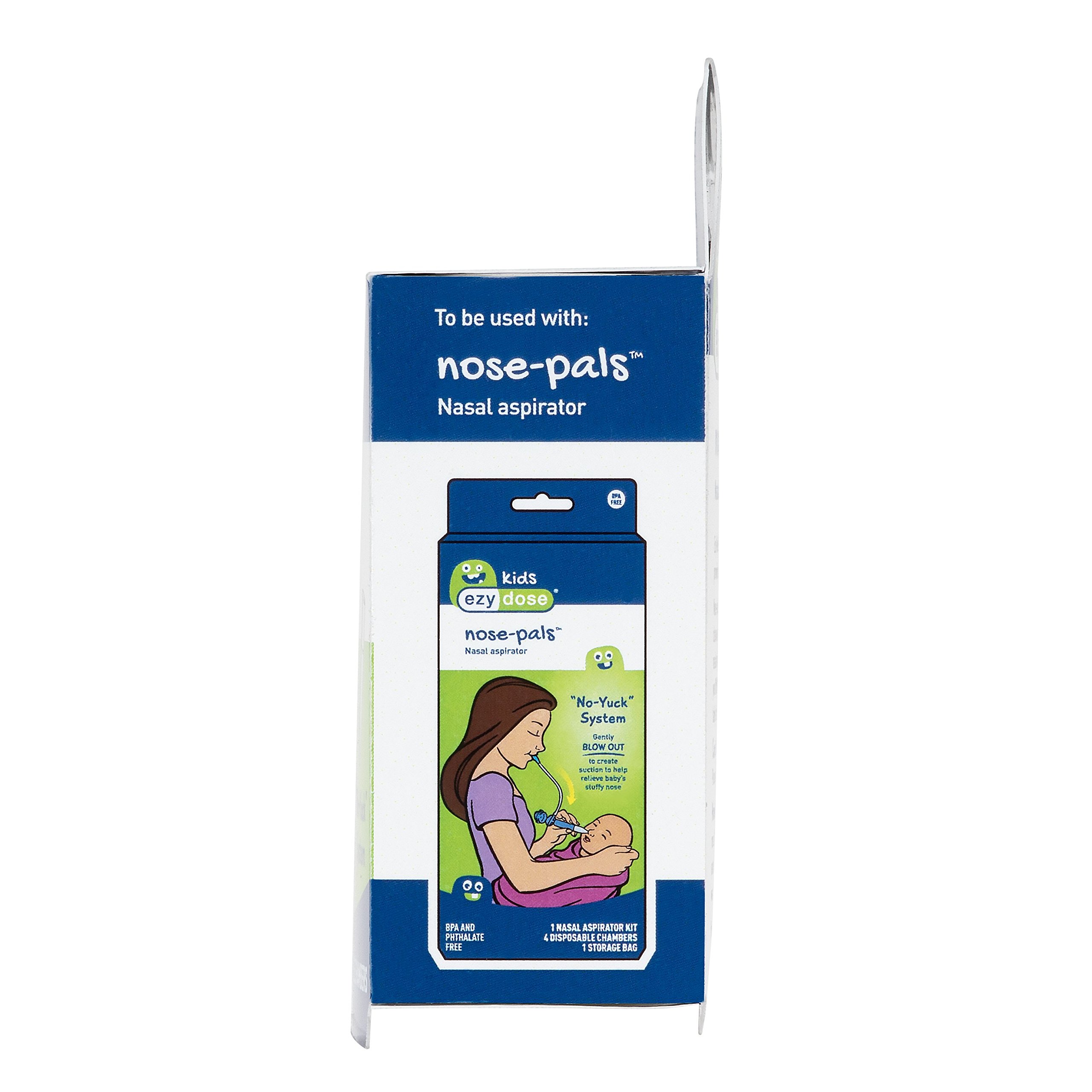 Ezy Dose Kids Nasal Aspirator Storage Refills, Sinus Relief and Mucus Sucker for Baby and Toddler, Nose-Pals, Convenient and Easy to Use, Disposable Chambers, BPA Free