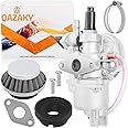 QAZAKY Carburetor for 43cc 47cc 49cc 50cc SYX Moto Holeshot Kids Mini Dirt Bike Pit Pocket Rocket Super Bike Minimoto ATV Quad Go Kart Moped Chopper Scooter Motocross Brush Cutter 2-stroke Engine Carb