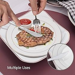 Matte Silverware Set, VANVRO 40-Piece Stainless