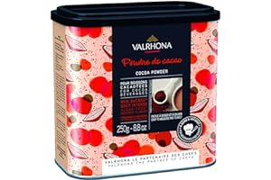 Valrhona Dutch Processed French Cocoa Powder. Chef’s Choice Cocoa Powder. Warm, Red Color, Pure, Dark, Intense Flavor. Poudre de Cacao. Great for Desserts and Hot Chocolate. Kosher. 250g (Pack of 1)