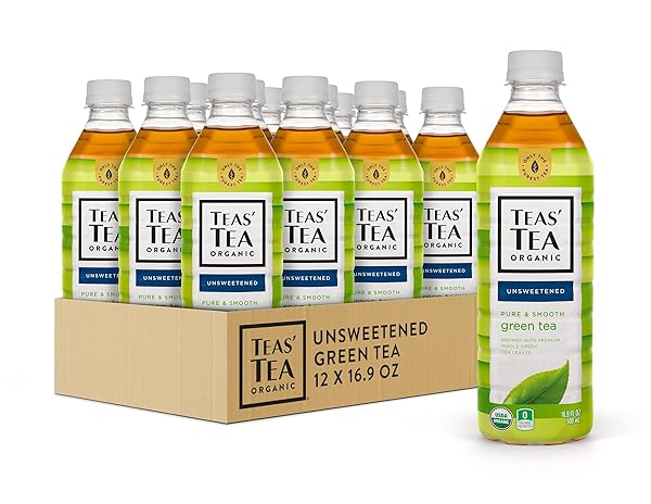 TEAS’ TEA UNSWEETENED PURE GREEN TEA, ORGANIC, SUGAR...