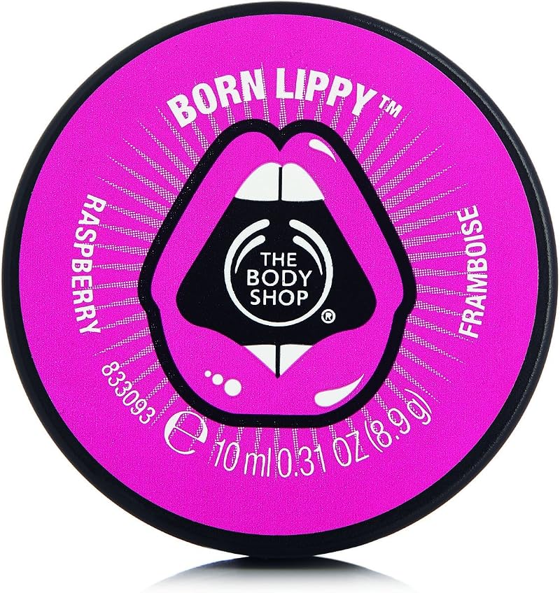 The Body Shop Born Lippy Lip Balm Raspberry 10ml New
