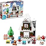 LEGO DUPLO Santa's Gingerbread House Toy with Santa Claus Figure, Stocking Filler Gift Idea for Toddlers, Girls and Boys Age