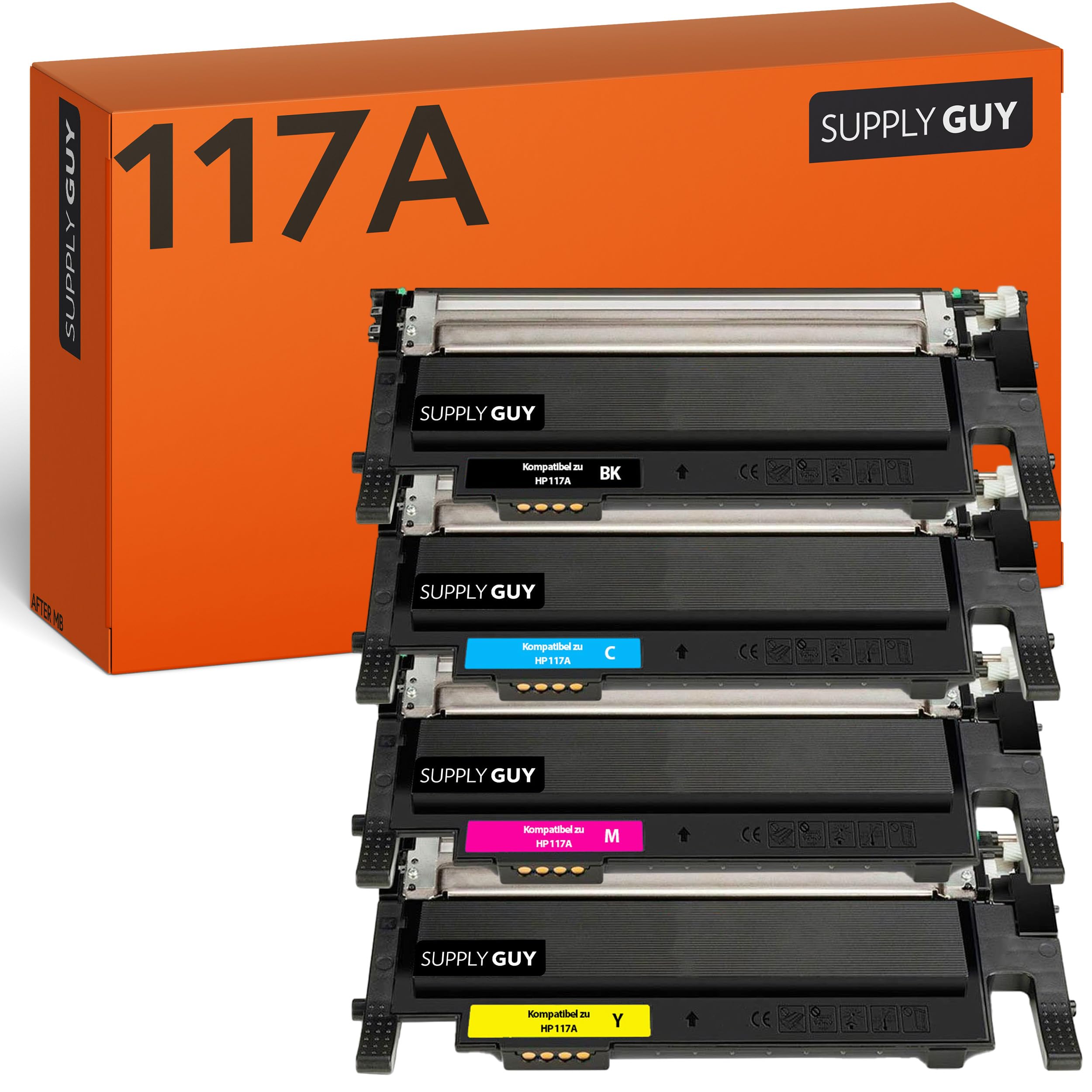 Supply Guy 117A Toner Compatible with HP 117A W2070A for HP Color Laser MFP 178NW MFP 178NWG MFP 179FWG 150NW 179FNW 150A Color Laser W2070A W2071A W2072A W2073A Multipack 4 Tonercartridge