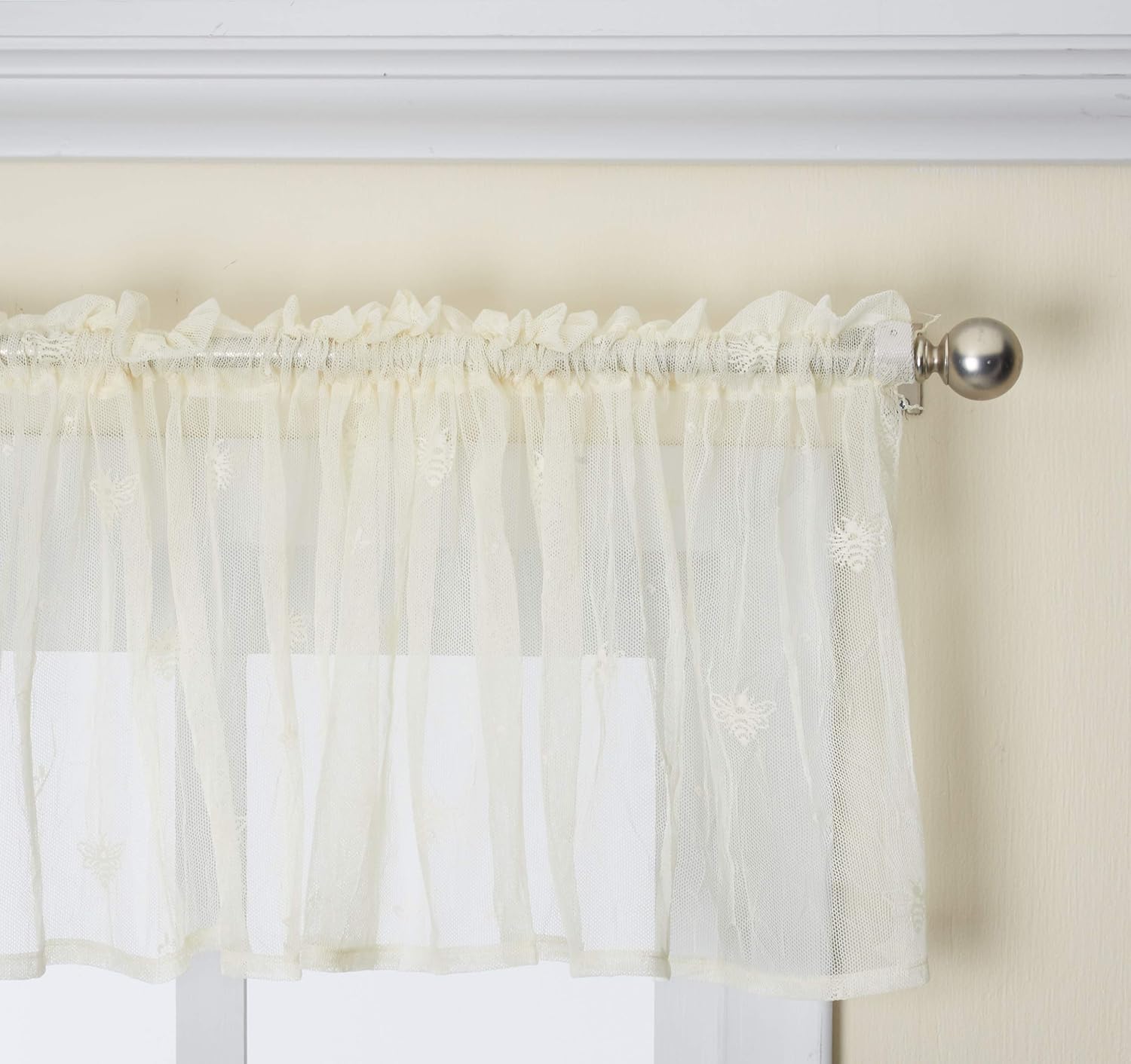 Amazon Com Heritage Lace Bee Valance 45 By 15 Ecru Kitchen