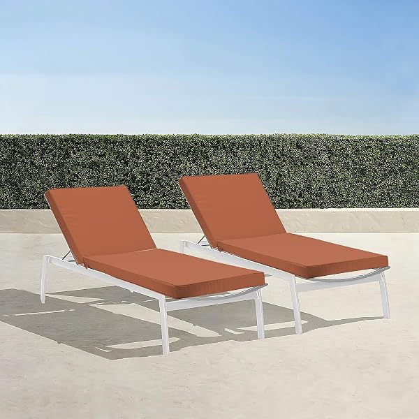 METLIV OUTDOOR CHAISE LOUNGE CUSHIONS, WATERPROOF PATIO CHAIR CUSHIONS FOR OUTDOOR FURNITURE WITH ADJUSTABLE TIES, LOUNGE CHAIR CUSHION WITH REMOVABLE COVER, 80 X 26 X 3 INCH, RED